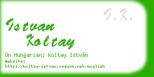 istvan koltay business card