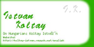 istvan koltay business card